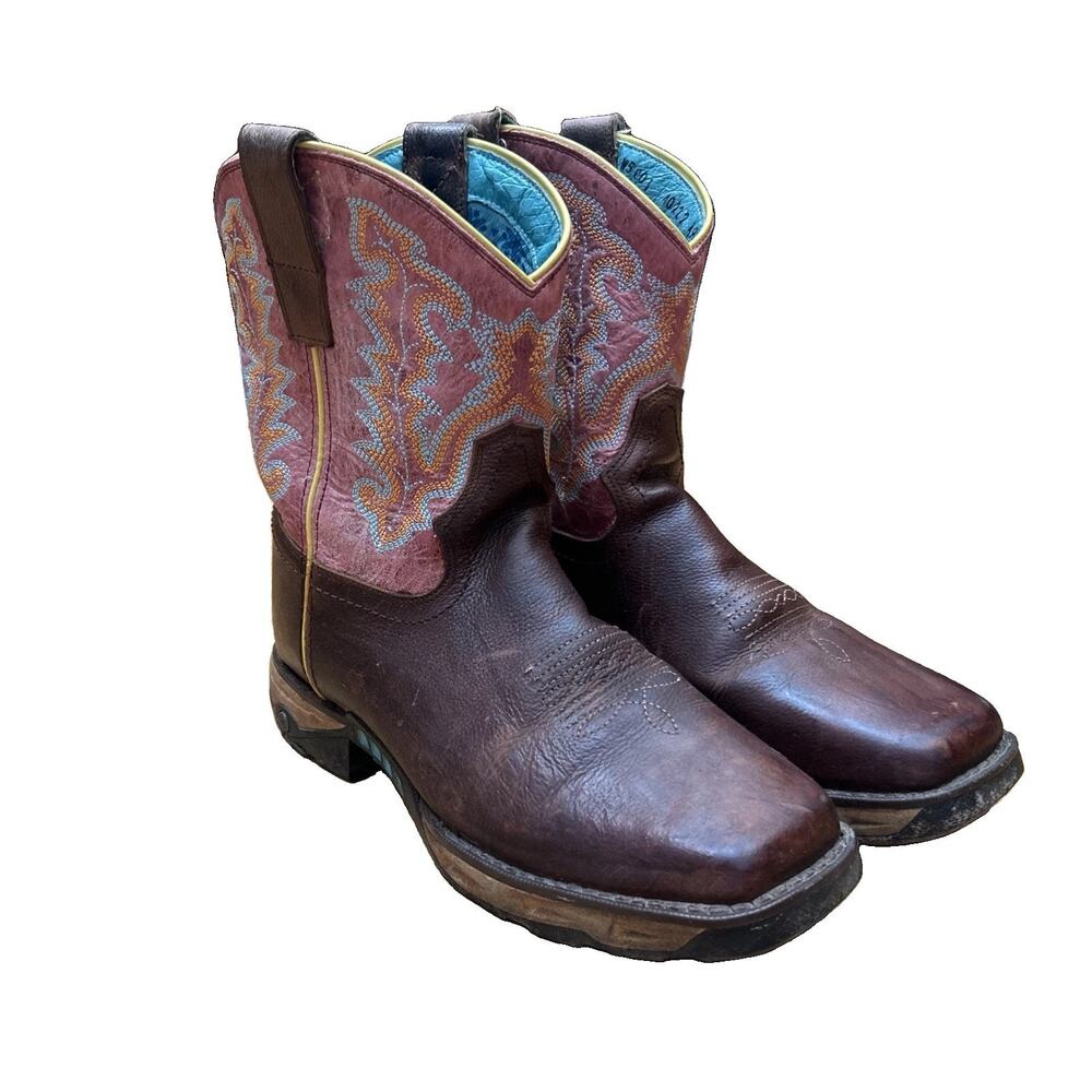 Corral Boots Womens 9.5M Farm Ranch Pink Hydro Resist Work Boots Cowgirl Western